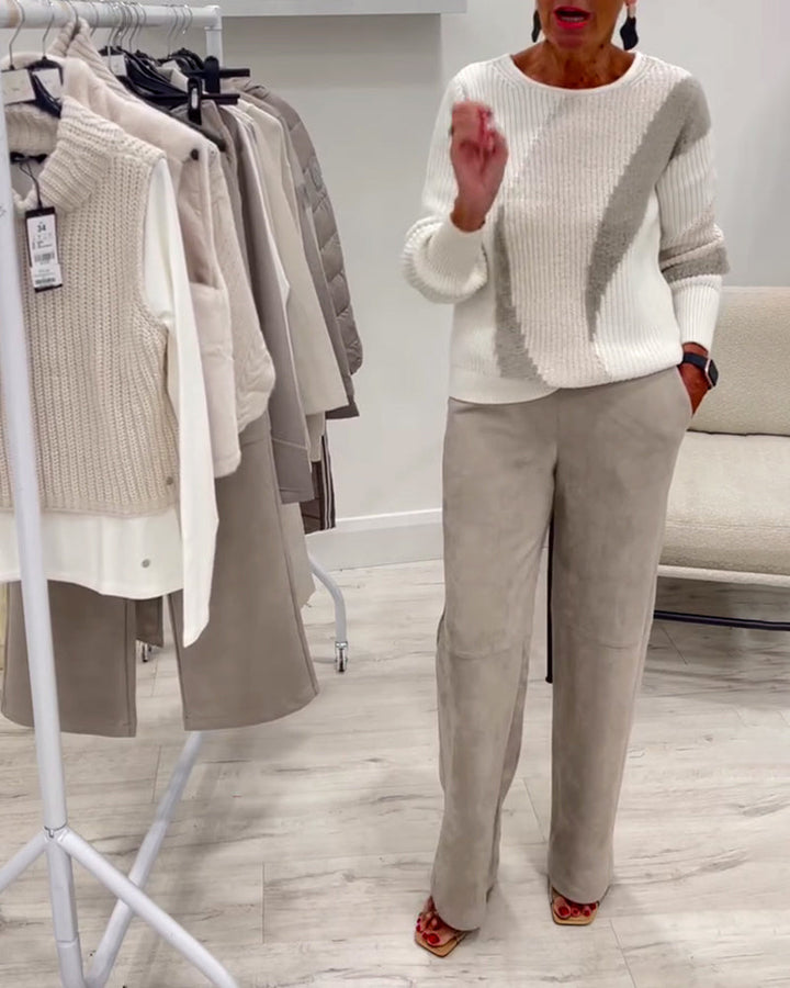 Talia™ | Women’s Comfortable Relaxed Fit Crew Neck Sweater