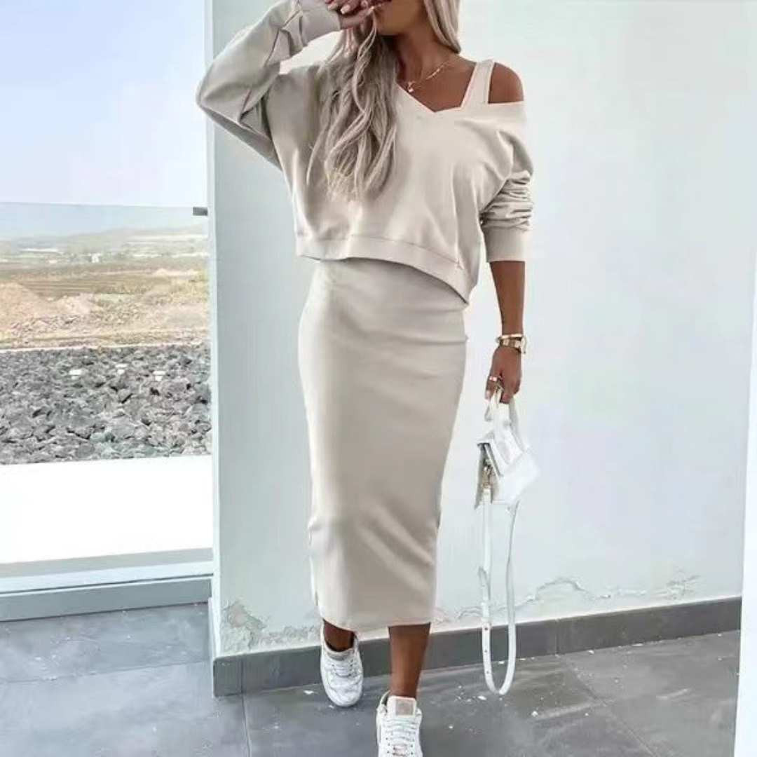 Edith™ | Women's Elegant Top and Dress Set