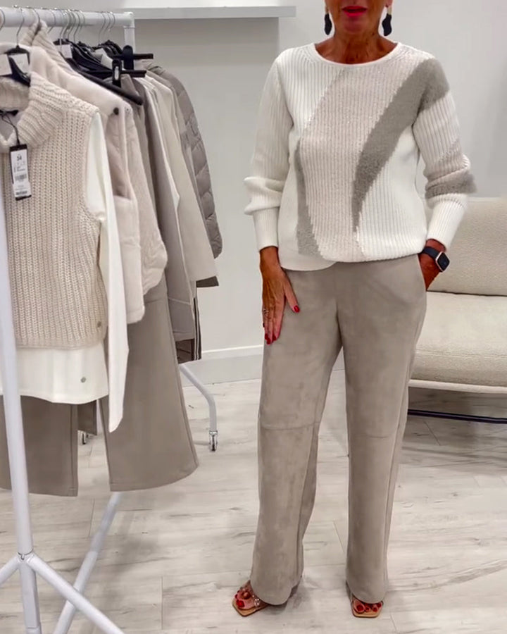 Talia™ | Women’s Comfortable Relaxed Fit Crew Neck Sweater
