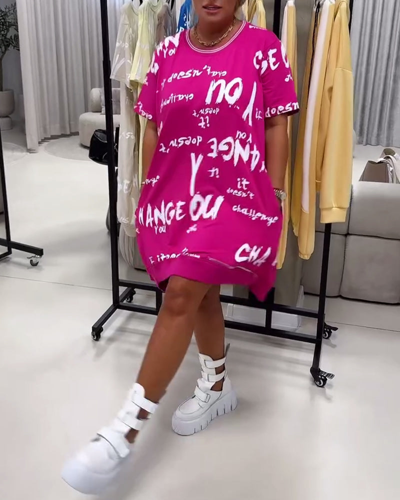 Blaire™ | Women’s Loose Letter Print Dress
