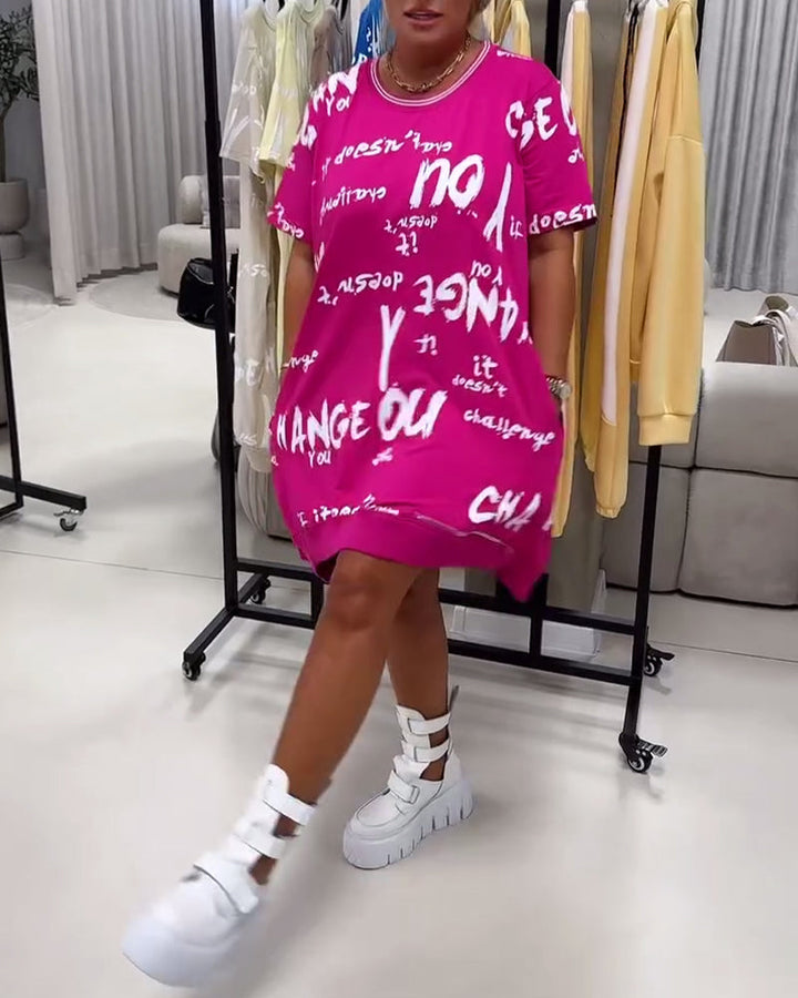 Blaire™ | Women’s Loose Letter Print Dress