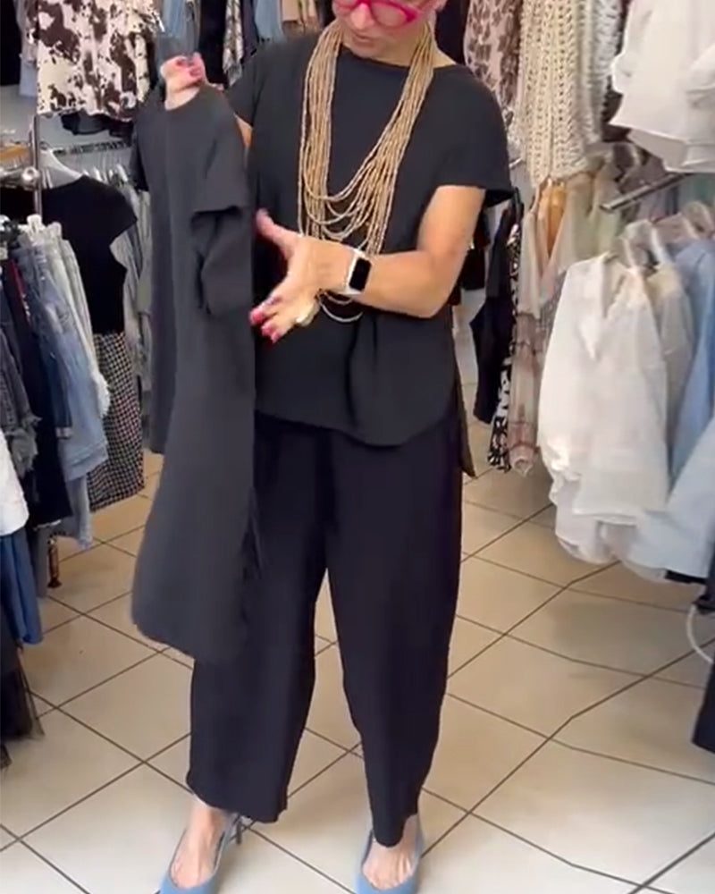 Luna™ | Casual Solid Color Street-Style Blouse