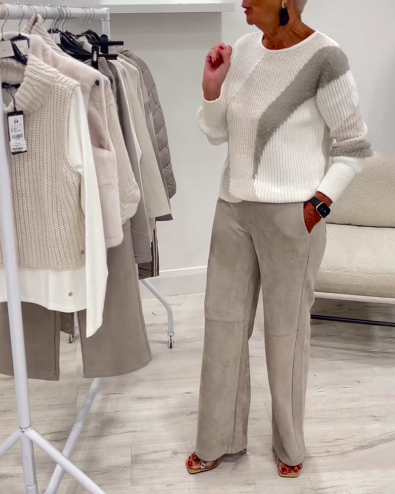 Talia™ | Women’s Comfortable Relaxed Fit Crew Neck Sweater