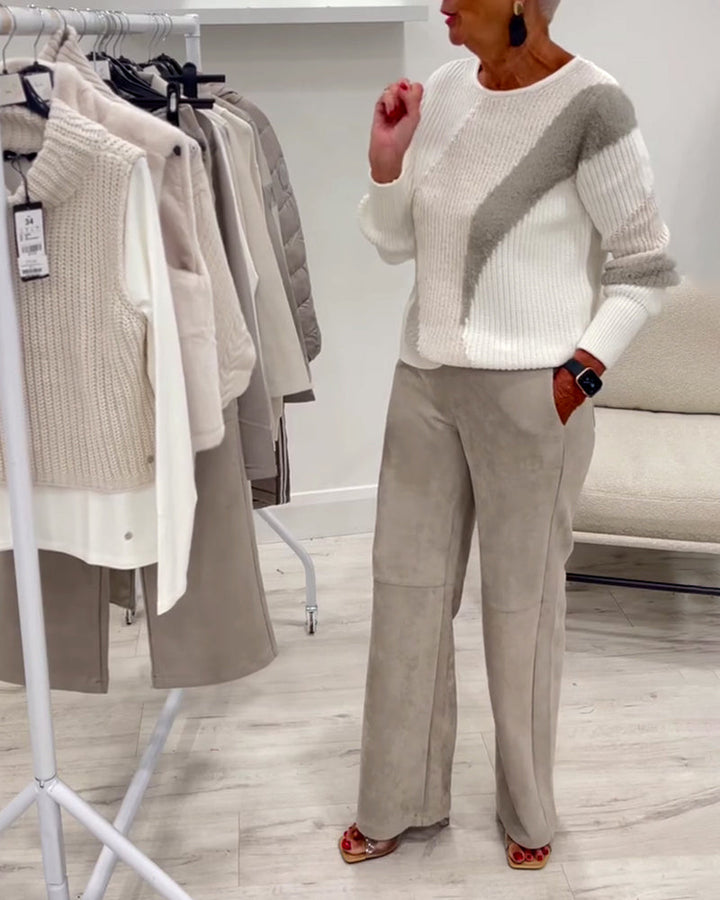 Talia™ | Women’s Comfortable Relaxed Fit Crew Neck Sweater