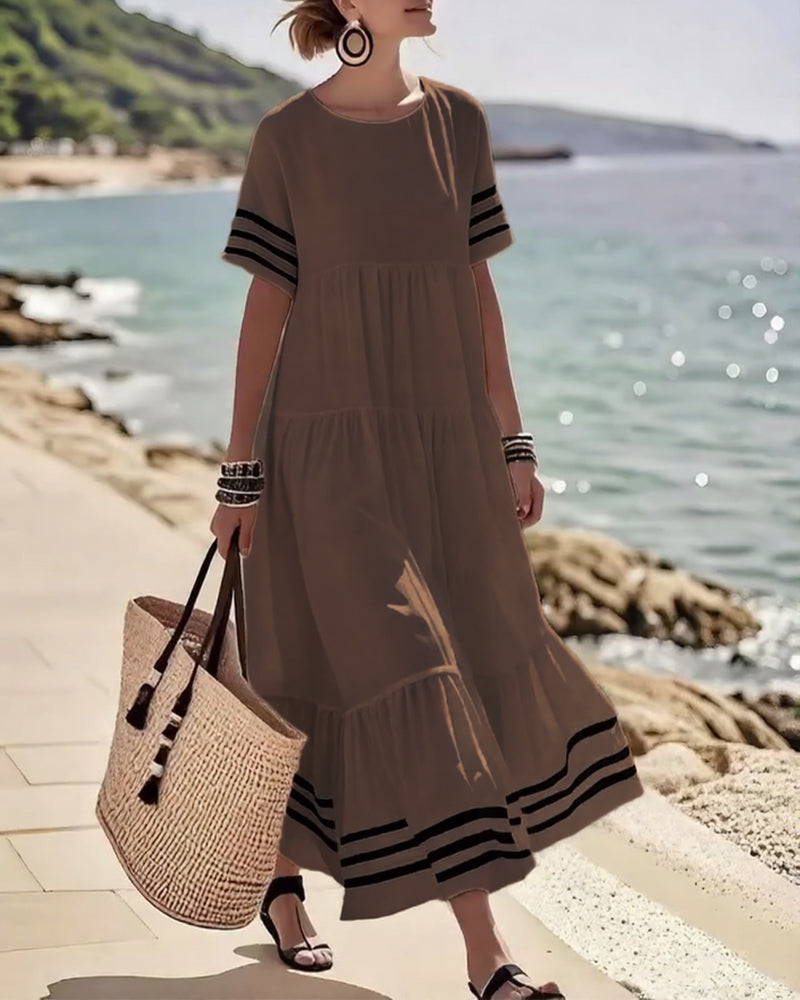 Naomi™ | Women’s Trendy Short Sleeve Vacation Dress