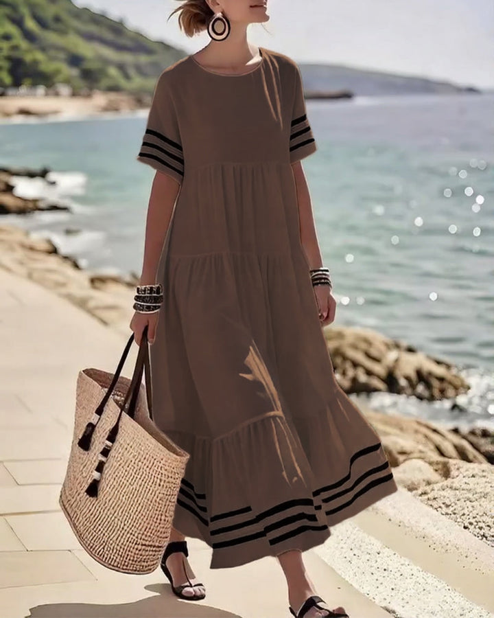 Naomi™ | Women’s Trendy Short Sleeve Vacation Dress