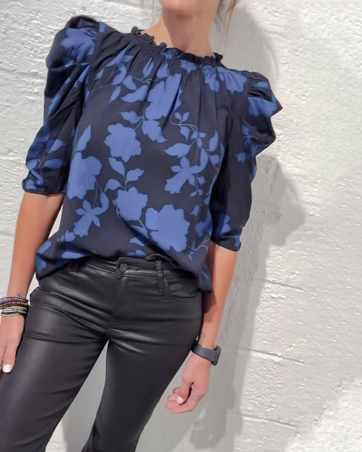 Daphne™ | Women’s Puff Sleeve Blouse with Ruffle Detail