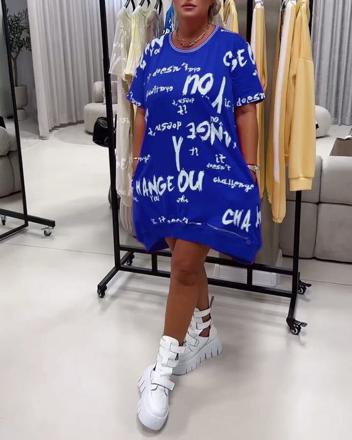 Blaire™ | Women’s Loose Letter Print Dress