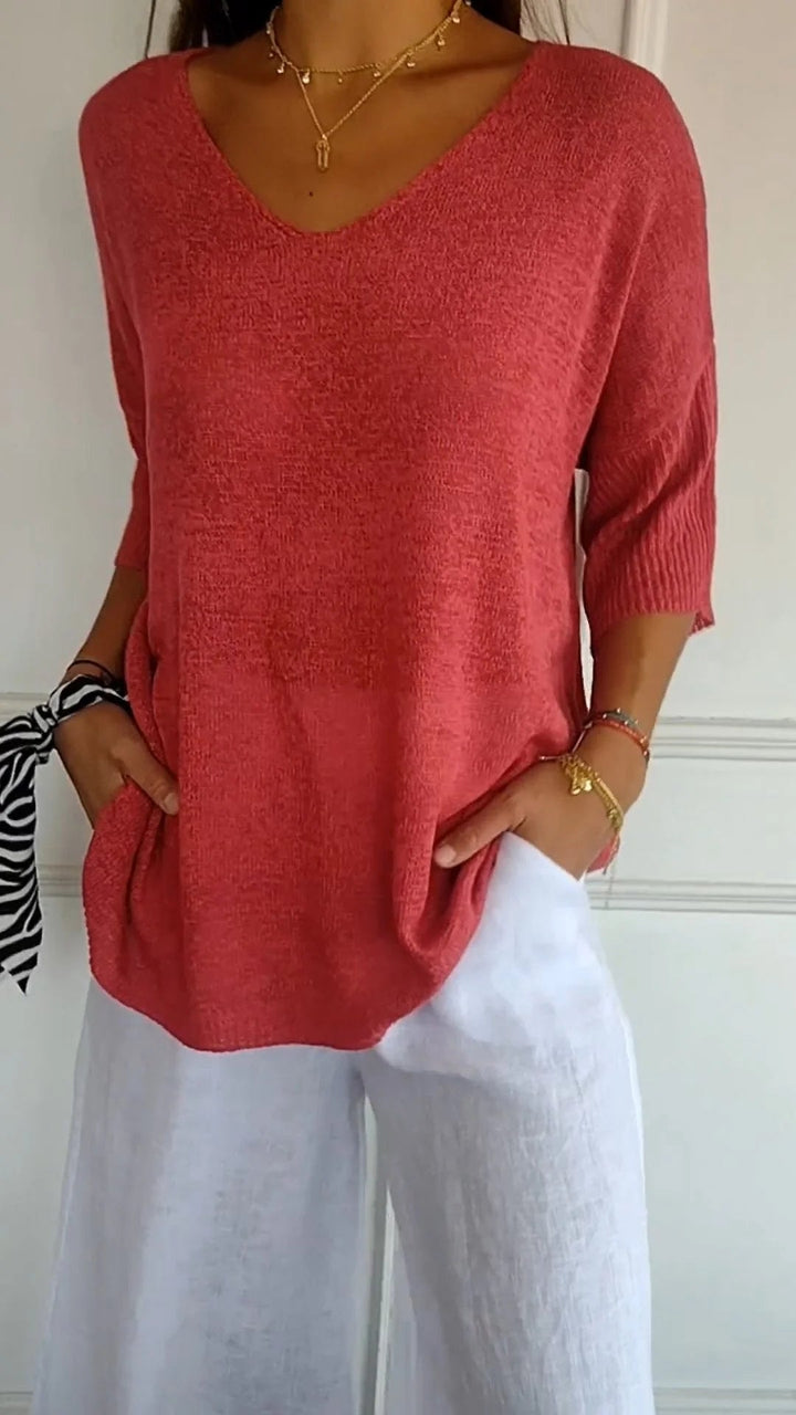 Anna™ | Women’s V-Neck Knit Top