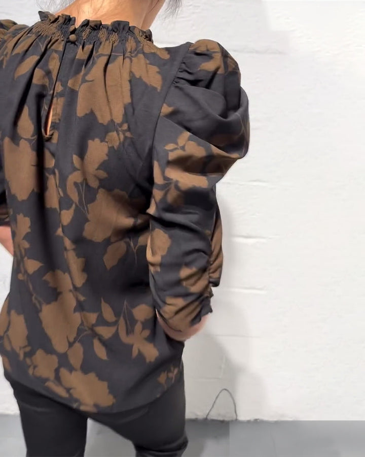 Daphne™ | Women’s Puff Sleeve Blouse with Ruffle Detail