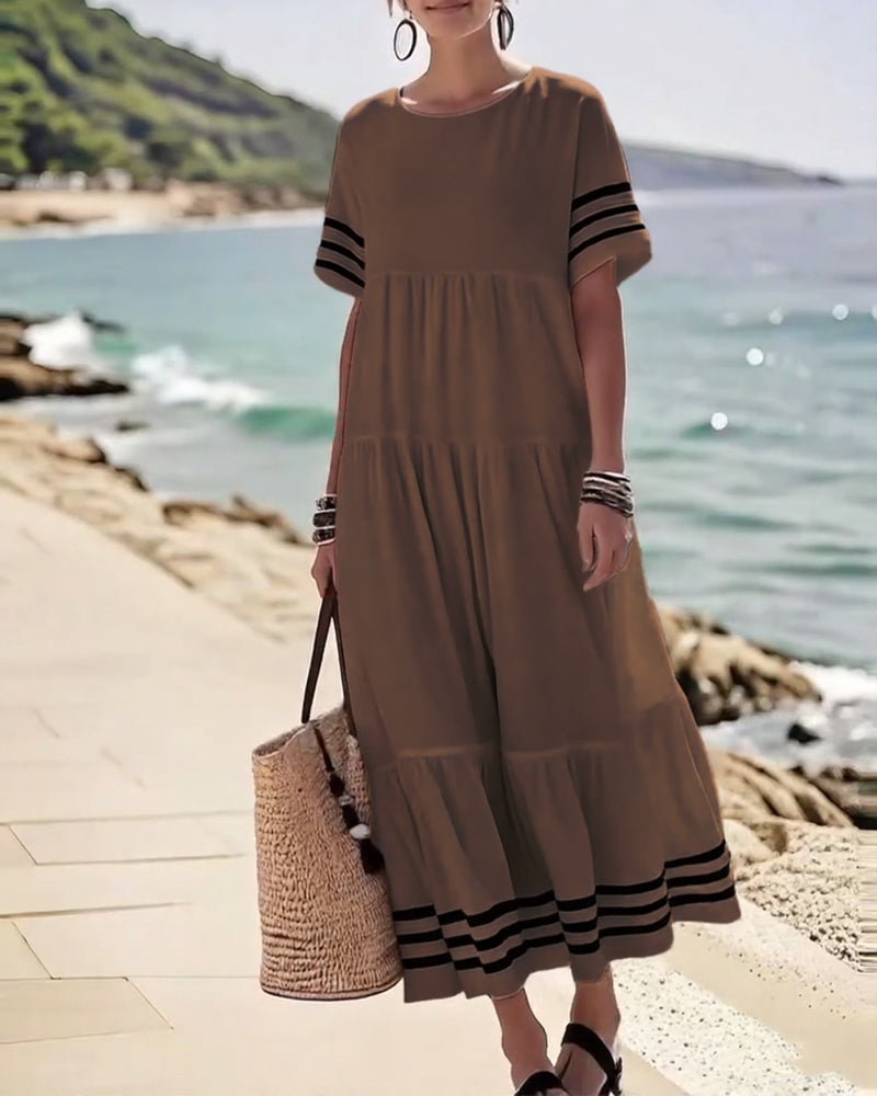 Naomi™ | Women’s Trendy Short Sleeve Vacation Dress
