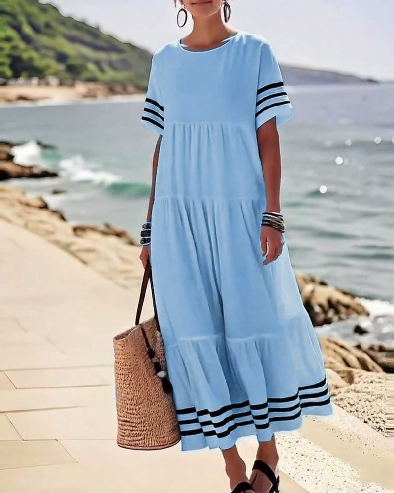 Naomi™ | Women’s Trendy Short Sleeve Vacation Dress