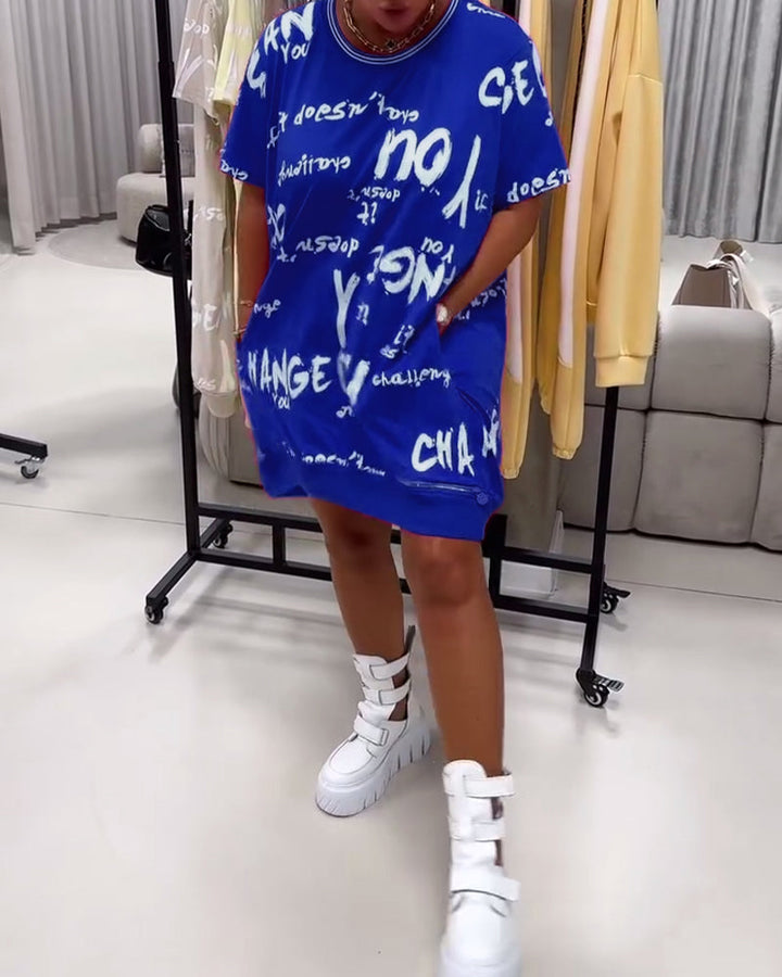 Blaire™ | Women’s Loose Letter Print Dress