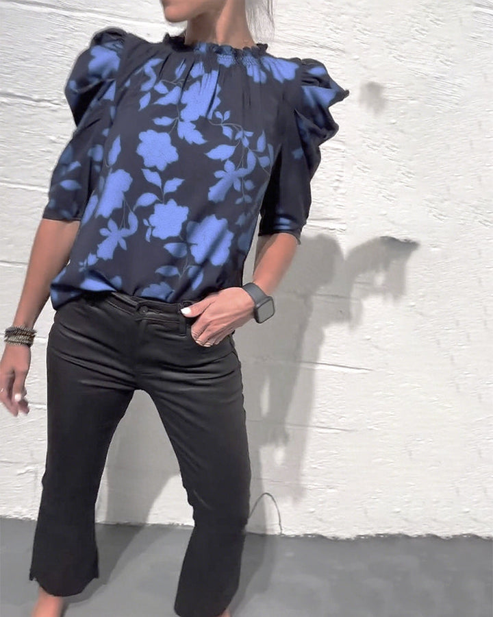 Daphne™ | Women’s Puff Sleeve Blouse with Ruffle Detail
