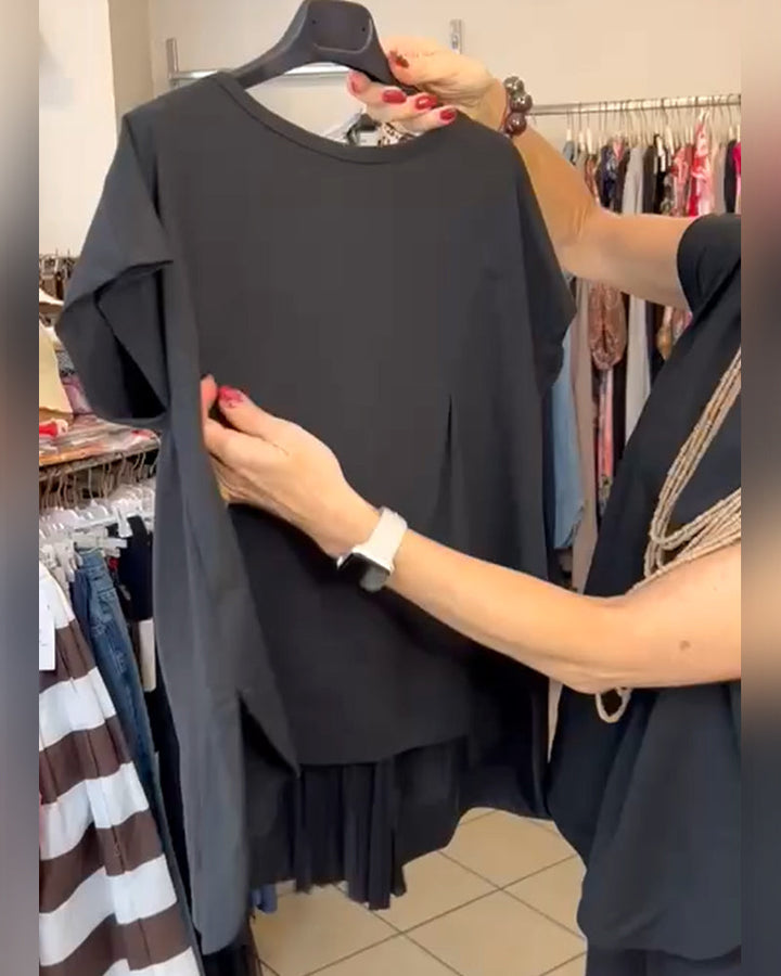 Luna™ | Casual Solid Color Street-Style Blouse