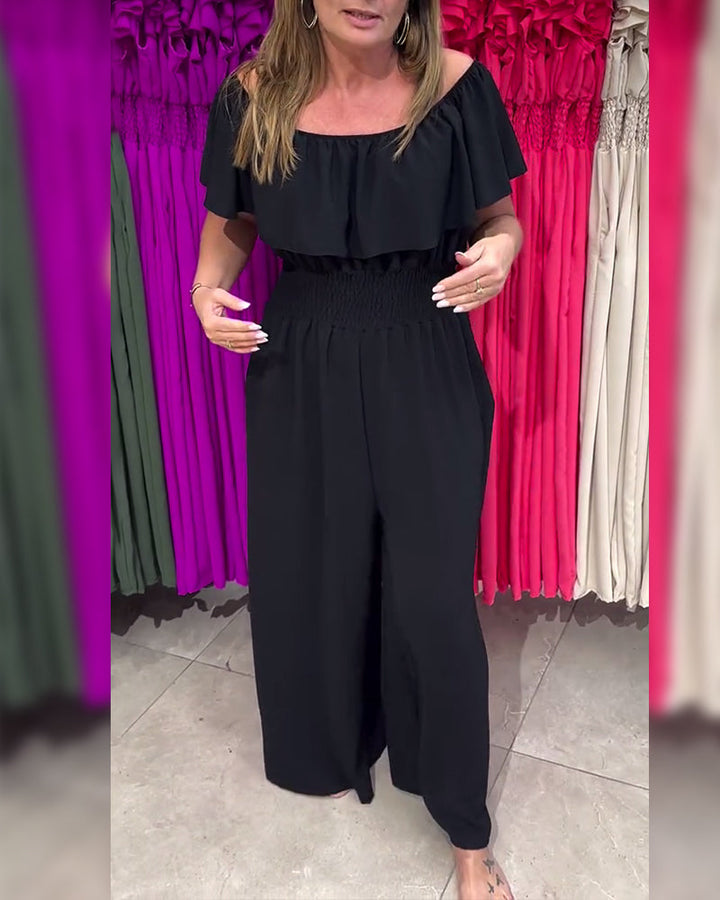 Kaia™ | Women’s One-Shoulder Ruffled Fashion Jumpsuit
