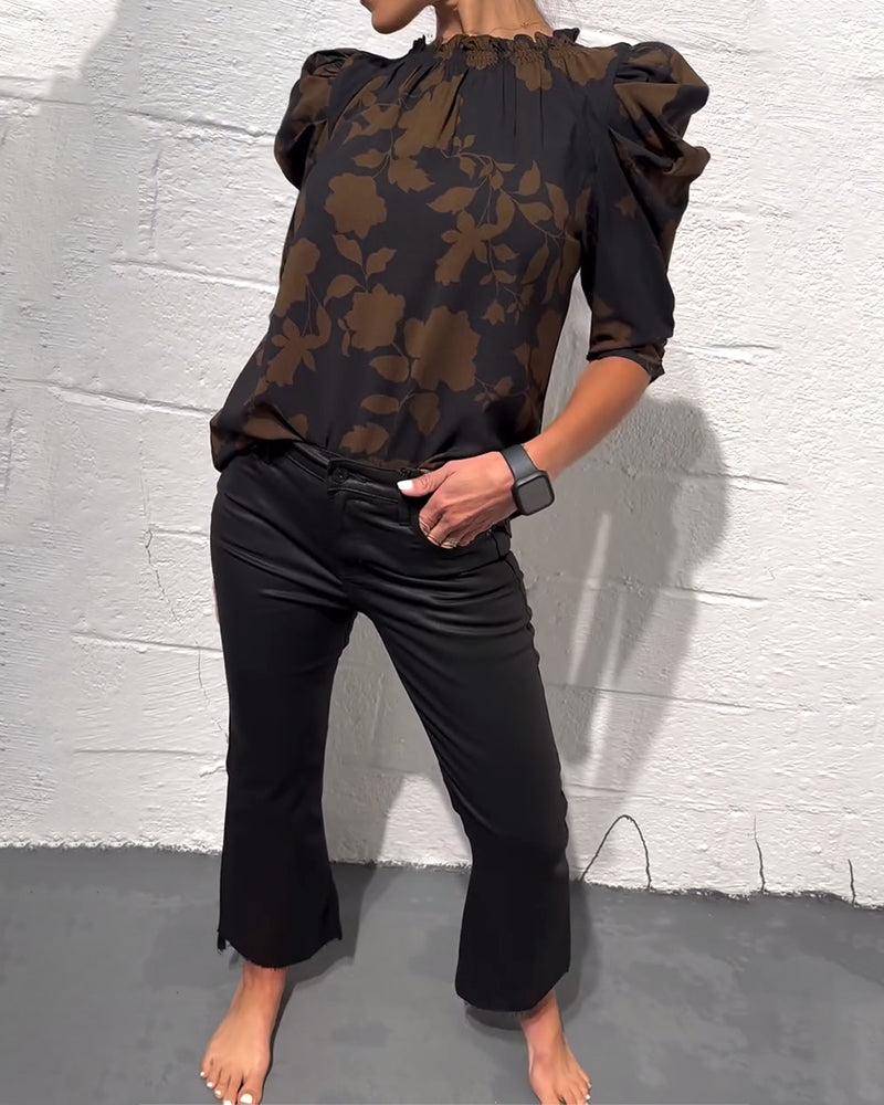 Daphne™ | Women’s Puff Sleeve Blouse with Ruffle Detail