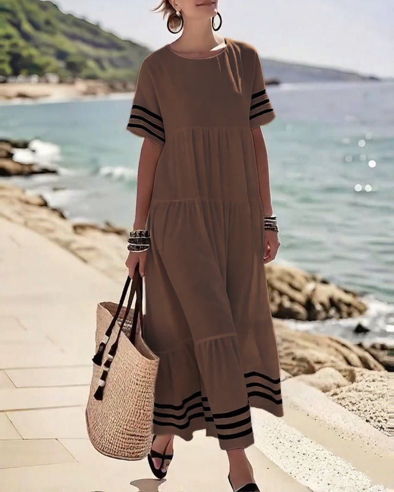 Naomi™ | Women’s Trendy Short Sleeve Vacation Dress