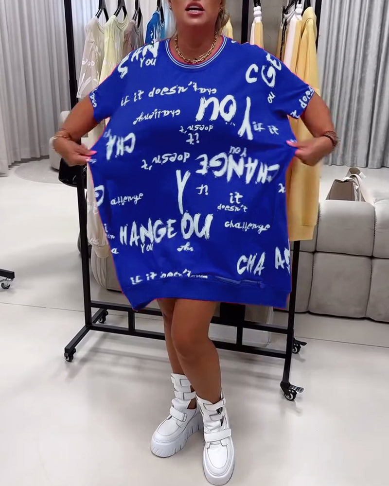 Blaire™ | Women’s Loose Letter Print Dress