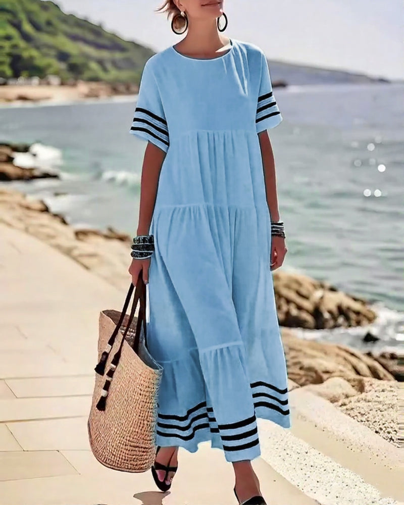 Naomi™ | Women’s Trendy Short Sleeve Vacation Dress