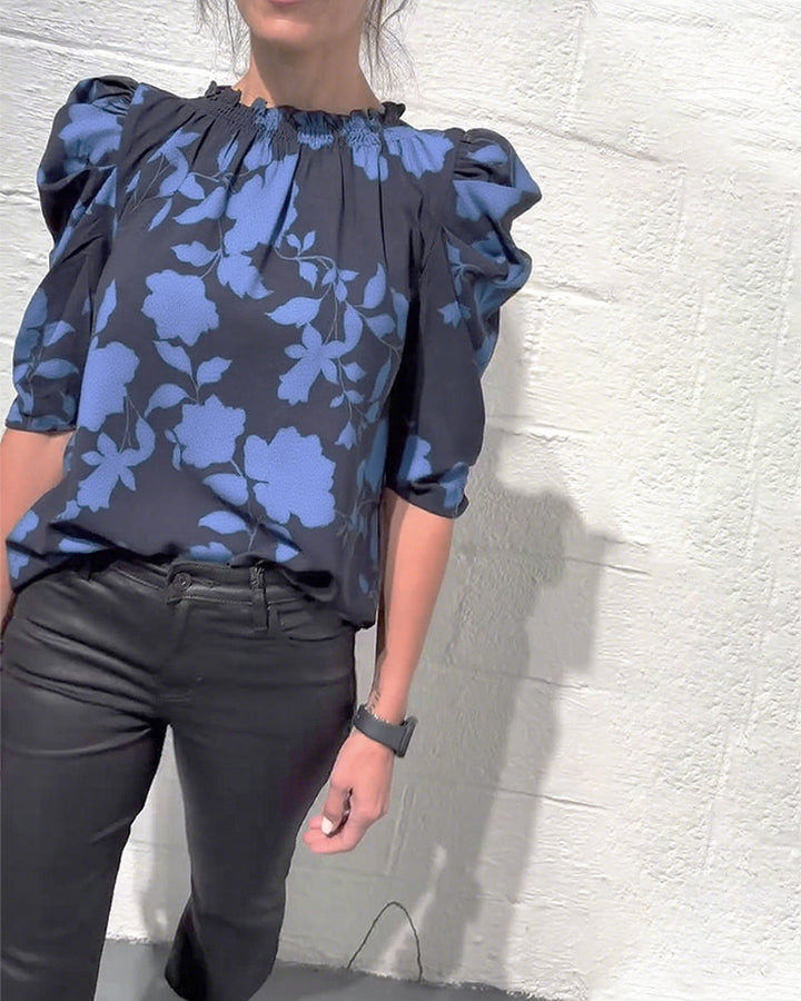 Daphne™ | Women’s Puff Sleeve Blouse with Ruffle Detail