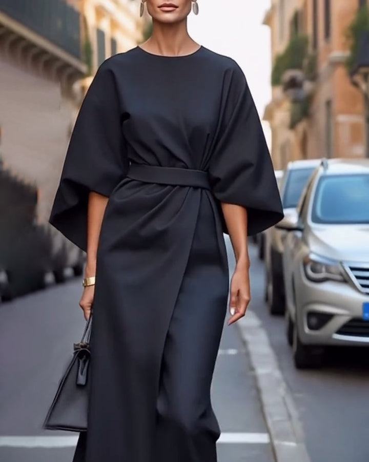 Abeleine™ | Dress with Lantern Sleeves & Belt