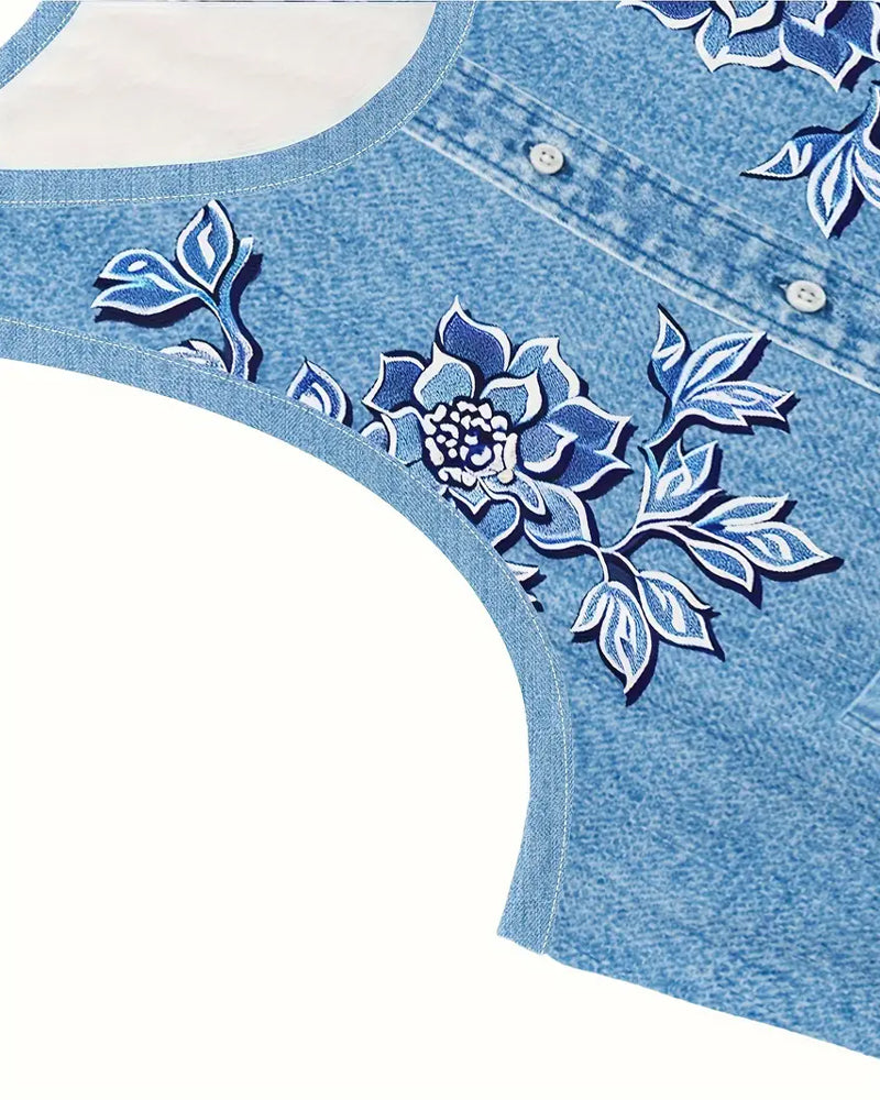 Isla™ | Women’s Sleeveless Faux Denim Dress