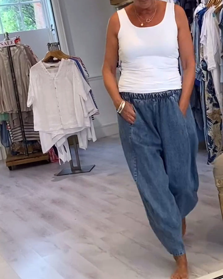 Freya™ | Women’s Relaxed-Fit Jeans with Elastic Waistband