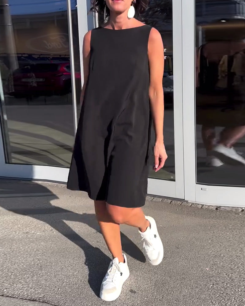 Dara™ | Women’s Sleeveless Solid Color Shift Dress