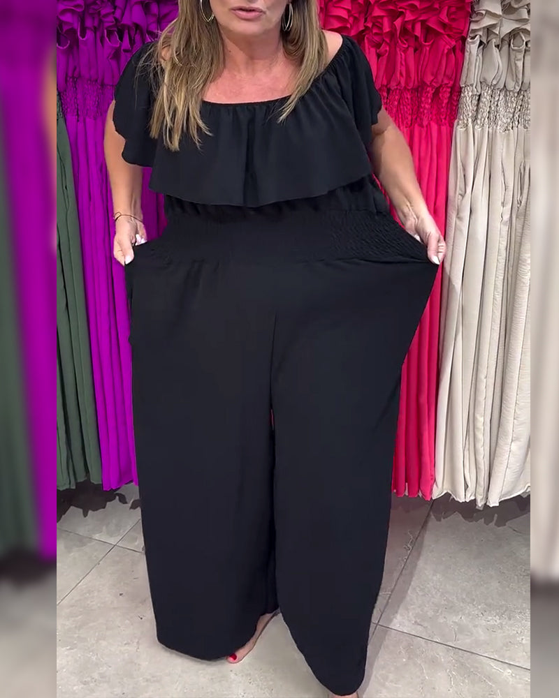 Kaia™ | Women’s One-Shoulder Ruffled Fashion Jumpsuit