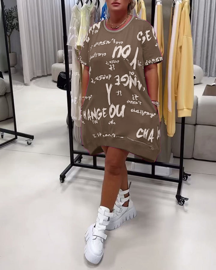 Blaire™ | Women’s Loose Letter Print Dress