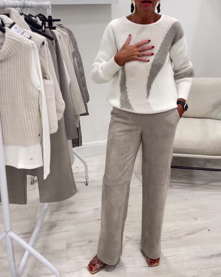 Talia™ | Women’s Comfortable Relaxed Fit Crew Neck Sweater