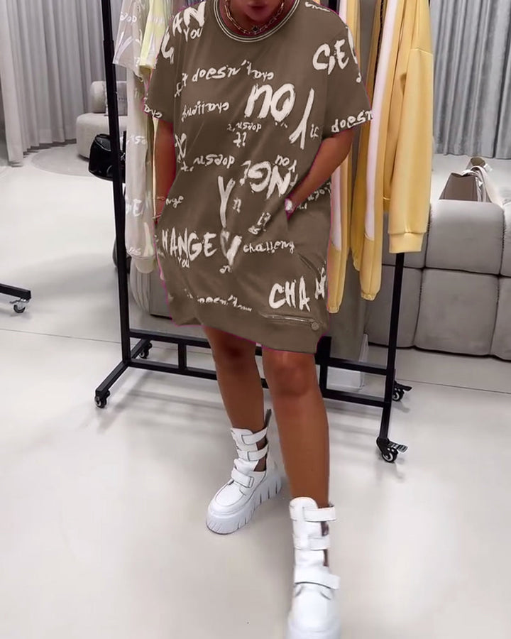 Blaire™ | Women’s Loose Letter Print Dress