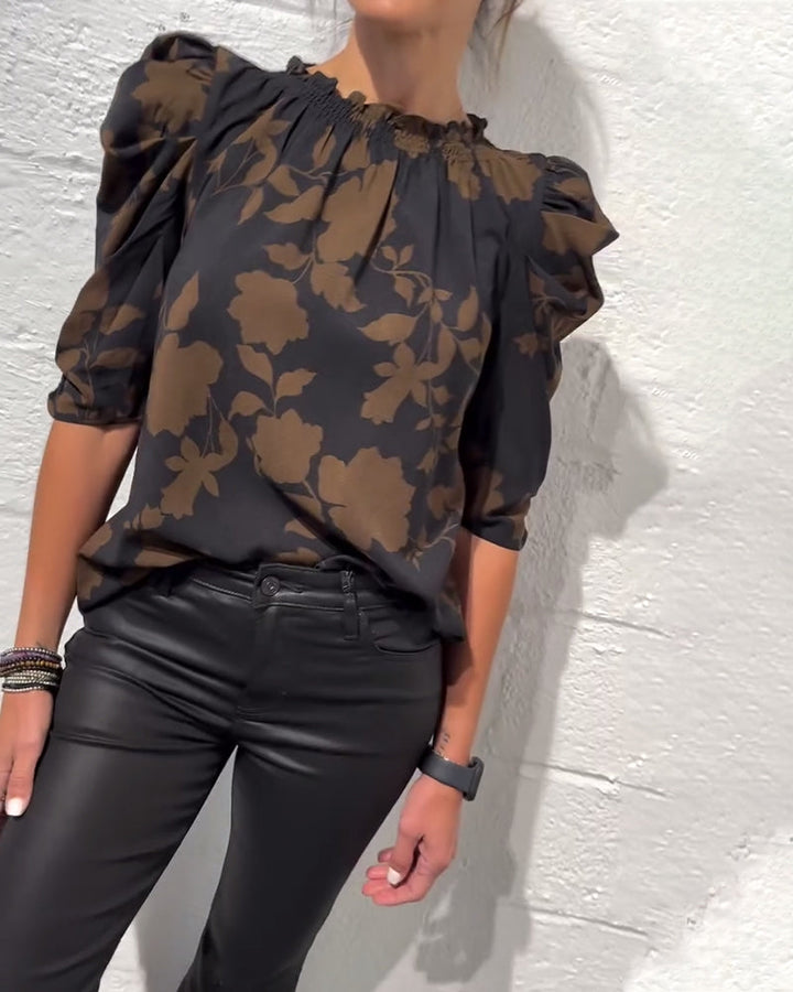 Daphne™ | Women’s Puff Sleeve Blouse with Ruffle Detail