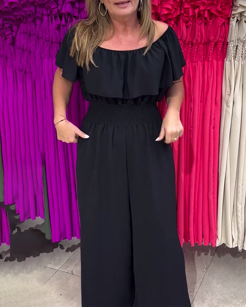 Kaia™ | Women’s One-Shoulder Ruffled Fashion Jumpsuit