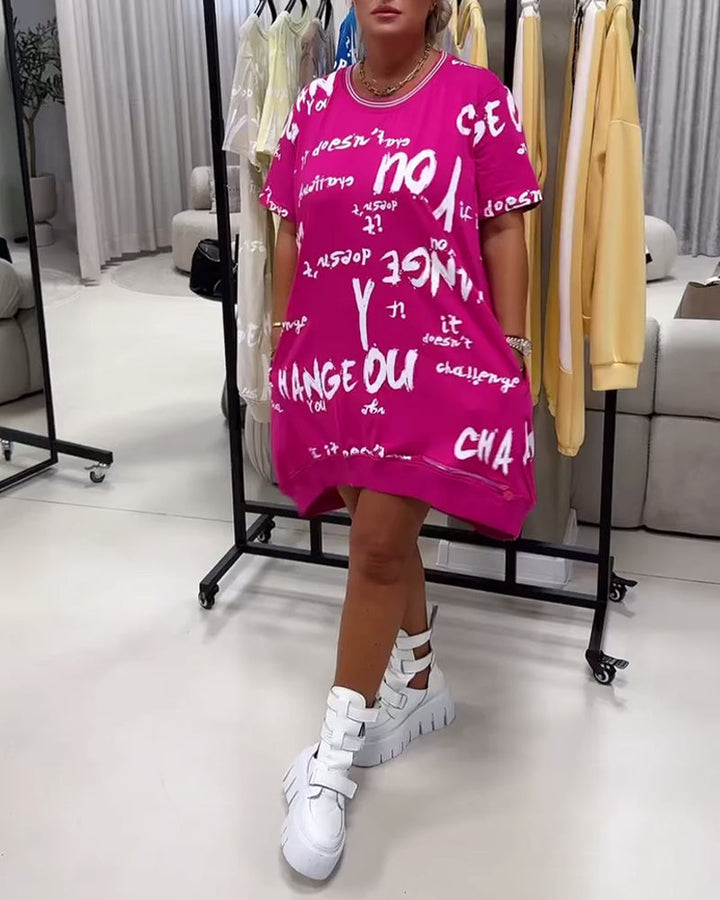 Blaire™ | Women’s Loose Letter Print Dress