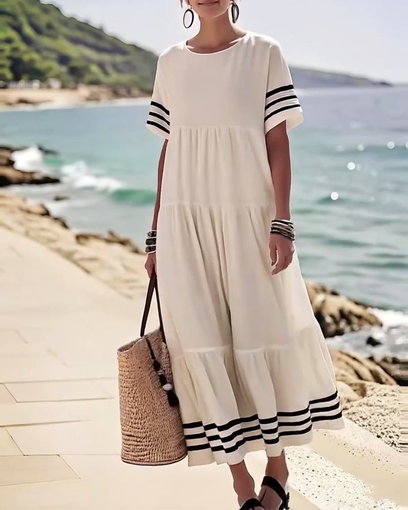Naomi™ | Women’s Trendy Short Sleeve Vacation Dress