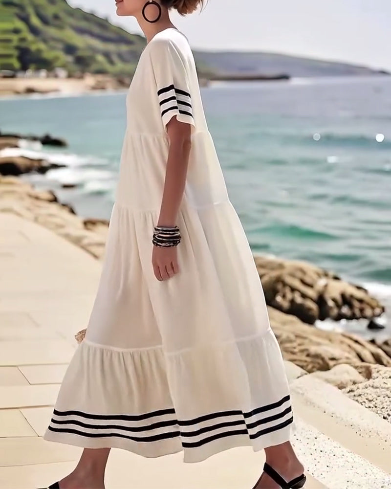 Naomi™ | Women’s Trendy Short Sleeve Vacation Dress