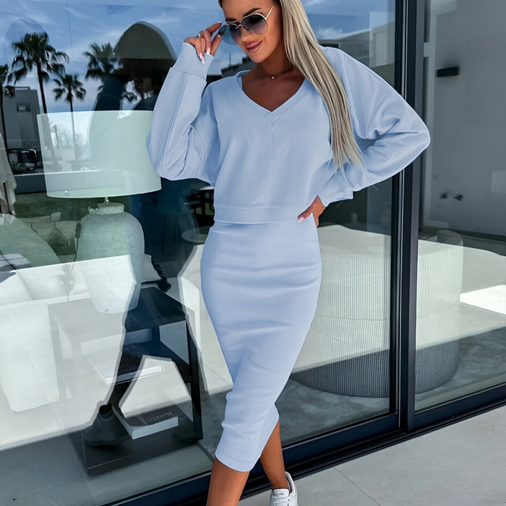 Edith™ | Women's Elegant Top and Dress Set