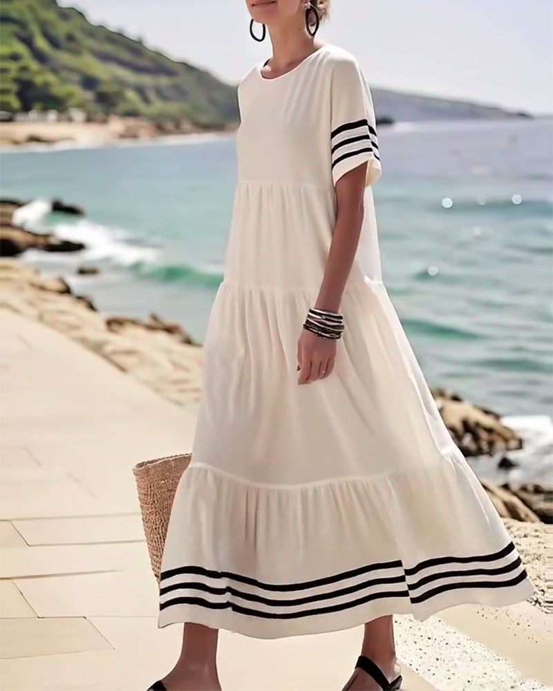 Naomi™ | Women’s Trendy Short Sleeve Vacation Dress