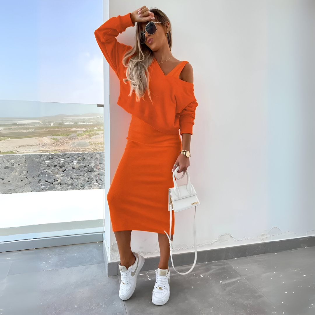 Edith™ | Women's Elegant Top and Dress Set