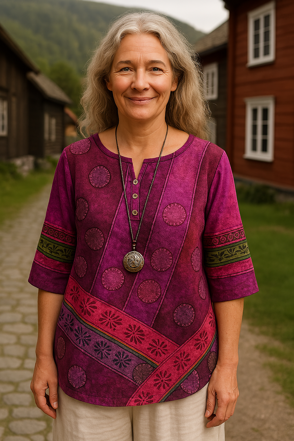 Embla™ | Comfortable and colourful with half sleeves Top