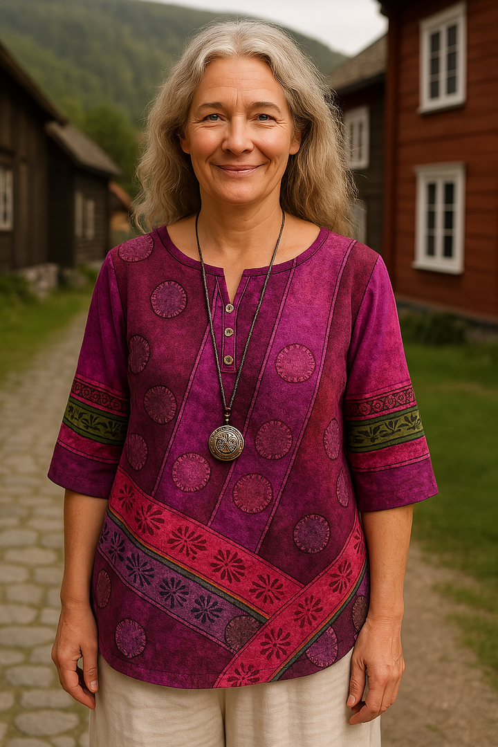 Embla™ | Comfortable and colourful with half sleeves Top