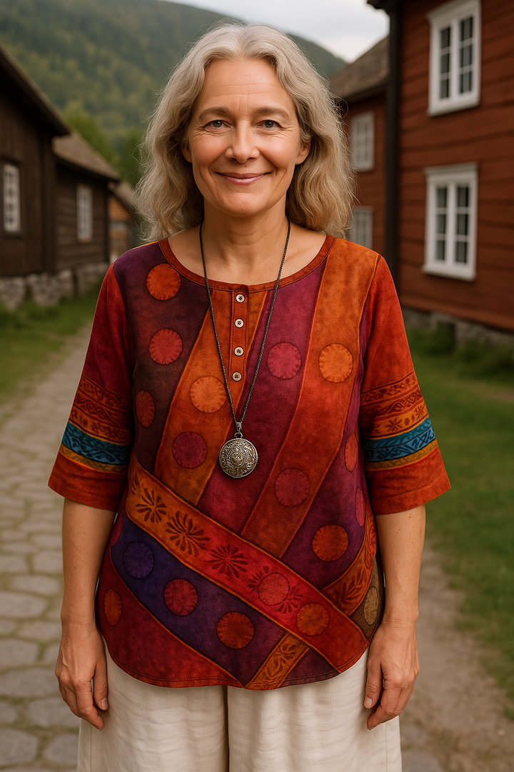 Embla™ | Comfortable and colourful with half sleeves Top