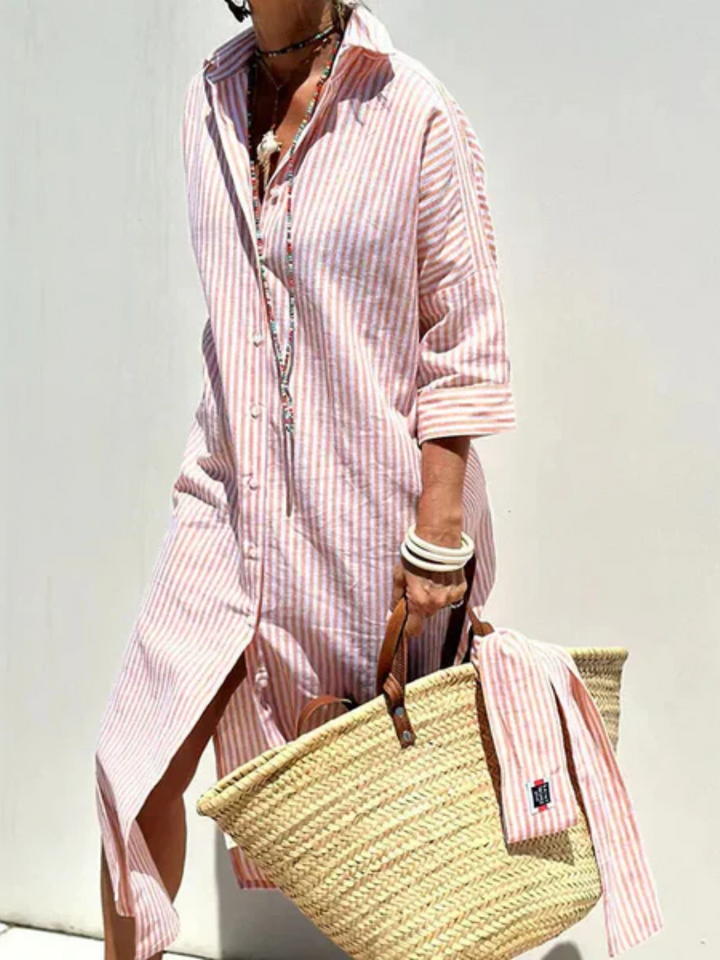 Camille™ | Striped Shirt Dress