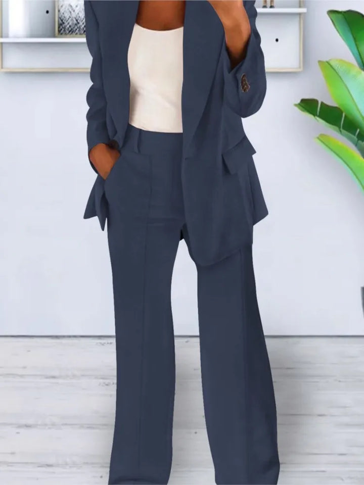 Aria™ | Women’s Solid Color Blazer & Pants Set