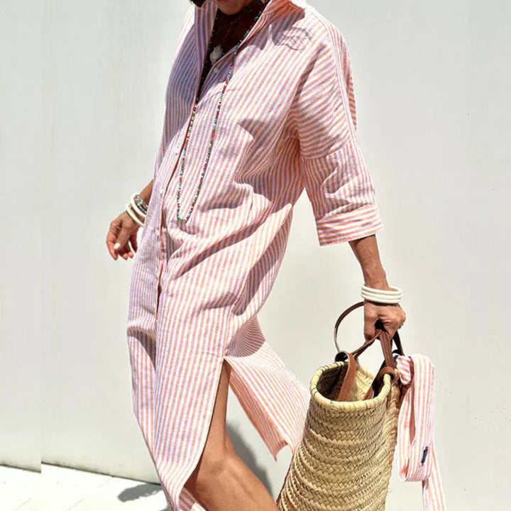 Camille™ | Striped Shirt Dress