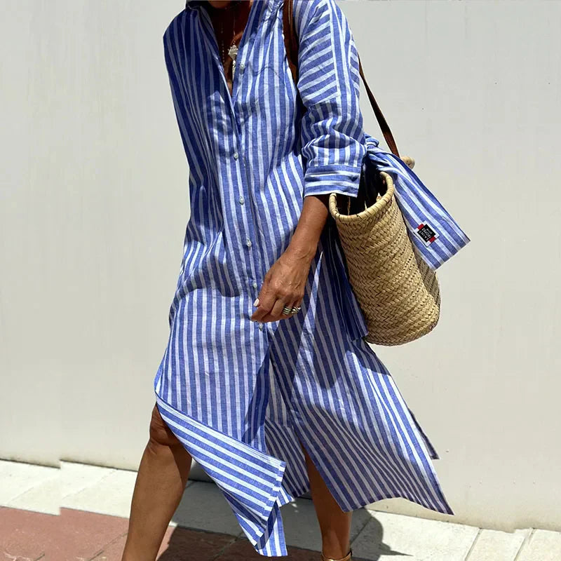 Camille™ | Striped Shirt Dress