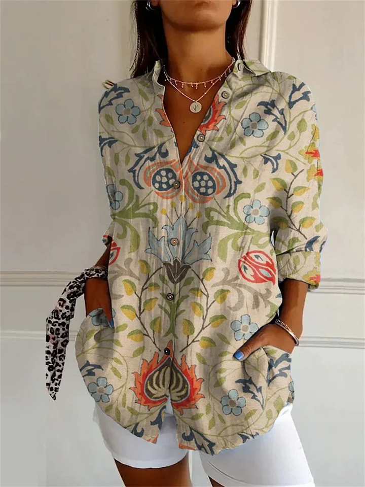 Sophie™ | Printed Three Quarter Sleeve Shirt