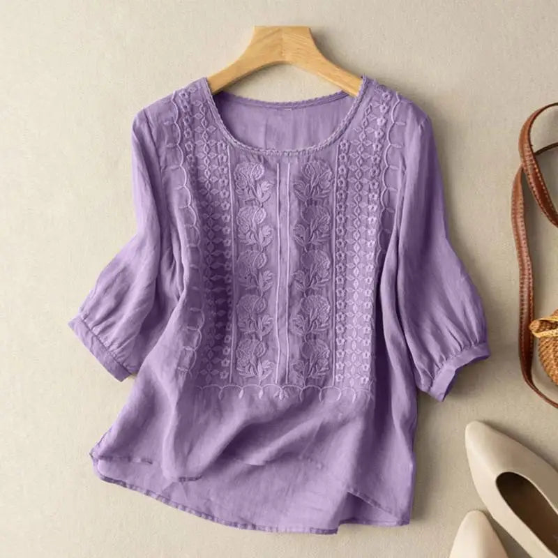 Aurora™ – Embroidered Relaxed Blouse